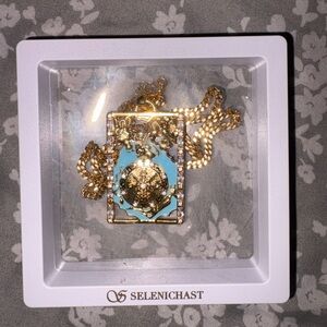 Gold and Blue Statement Necklace